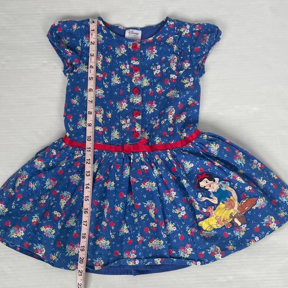 Disney Store Size 4 Snow White Theme Dress Floral with Character Print - Picture 6 of 16
